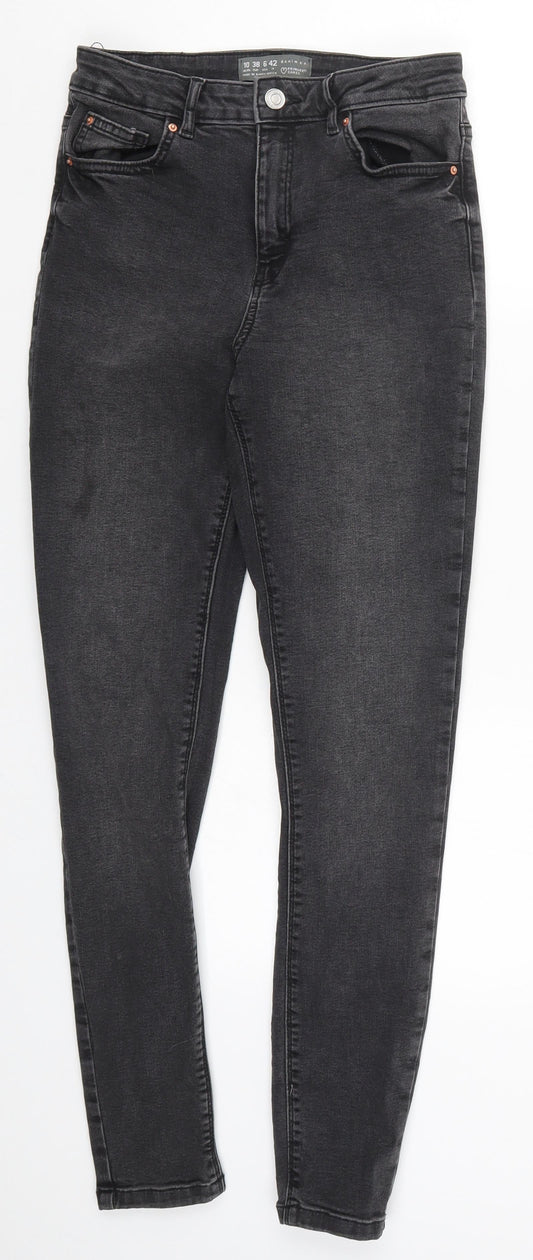 Denim Co Womens Grey Denim Skinny Jeans Size 10 L27 in
