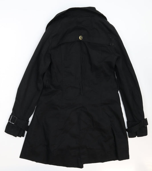 New Look Womens Black Pea Coat Coat Size 8