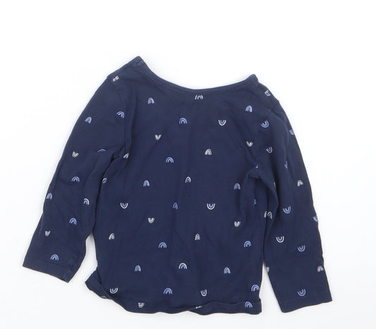 George Boys Blue Geometric Basic T-Shirt Size 9-12 Months