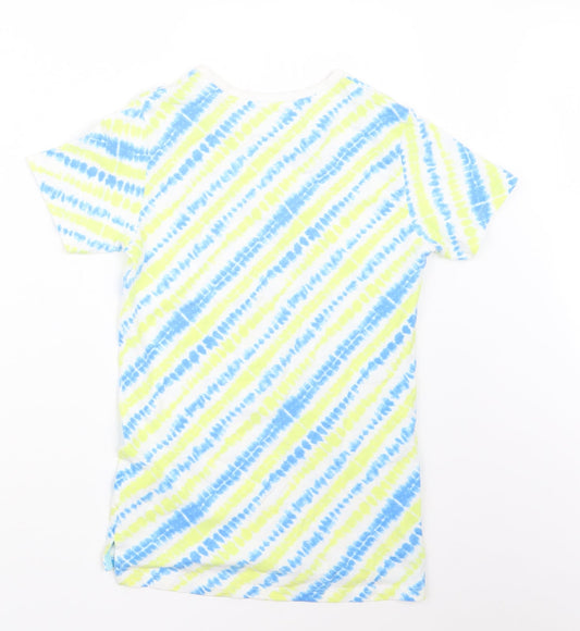 Pep&Co Boys Blue Geometric Basic T-Shirt Size 11-12 Years