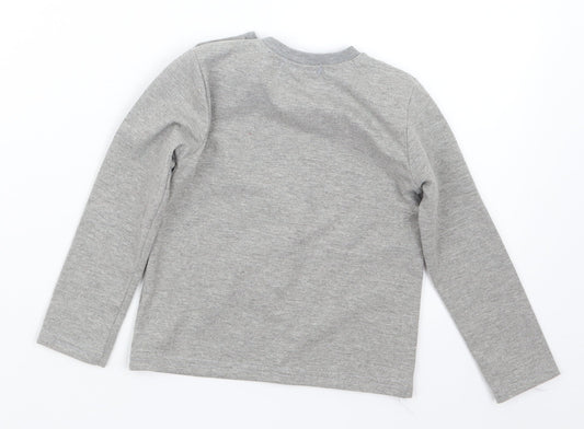 Child Face Boys Grey Pullover Jumper Size 18-24 Months