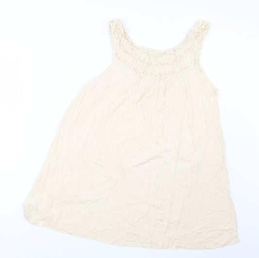 Topshop Womens Beige Basic T-Shirt Size 14