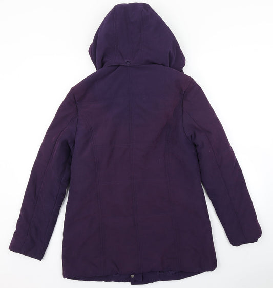 Katherine Hammond Womens Purple Overcoat Coat Size 8