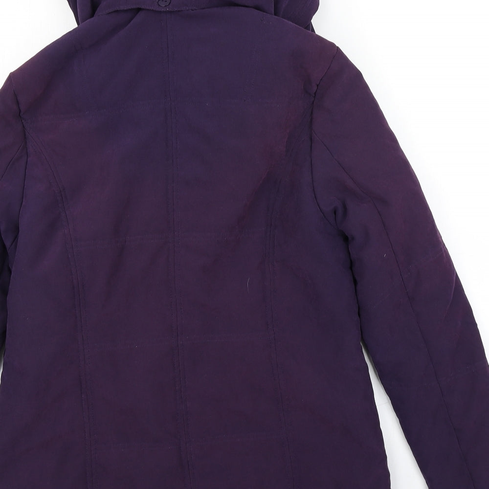 Katherine Hammond Womens Purple Overcoat Coat Size 8