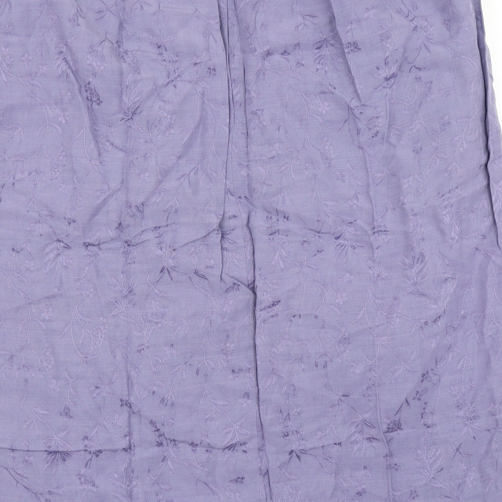 essence Womens Purple Floral Straight & Pencil Skirt Size 26