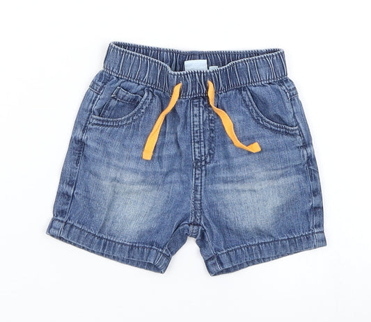 Bluezoo Boys Blue Denim Cropped Jeans Size 3-6 Months