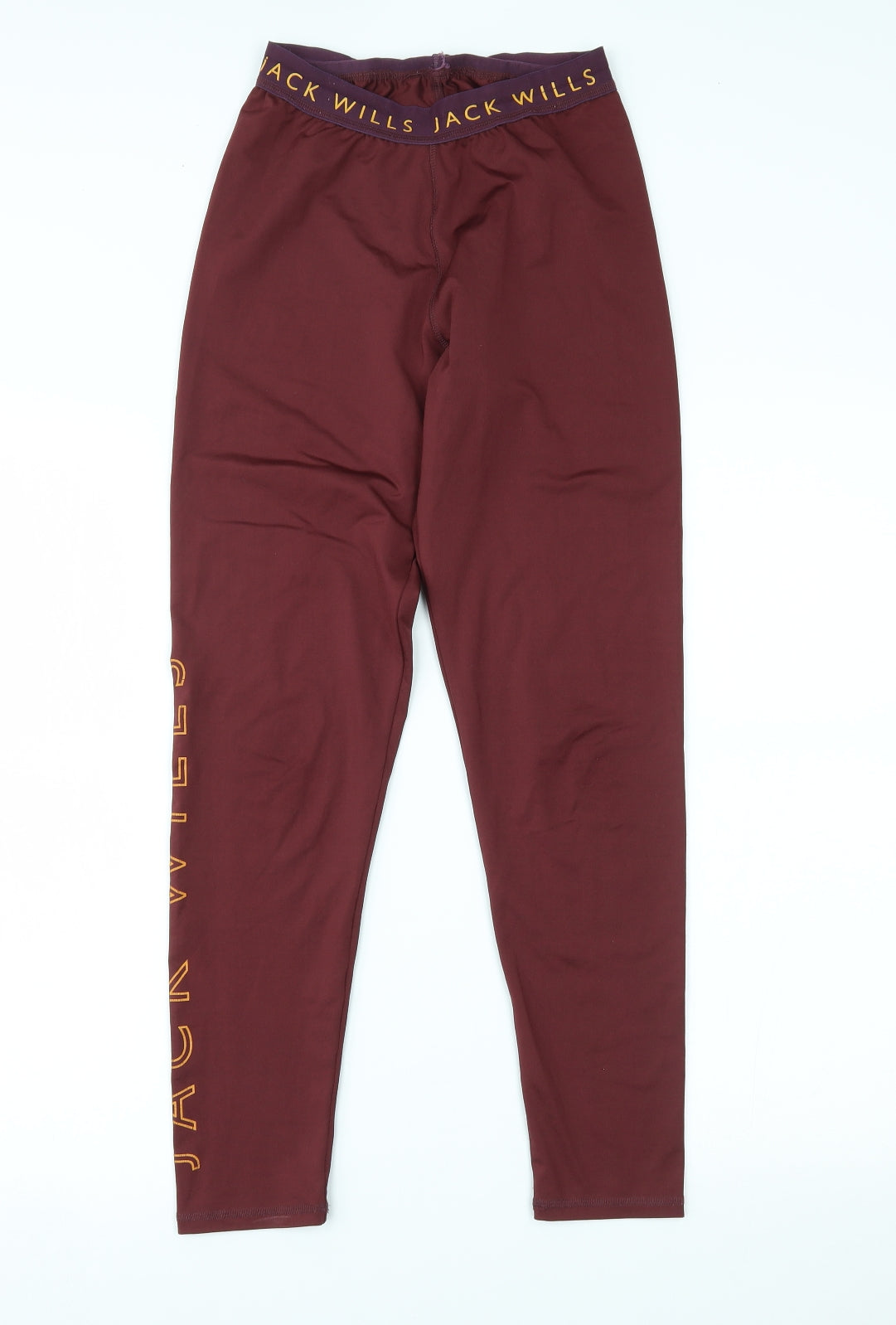 Jack Wills Womens Red Leggings Size 10 L26 in