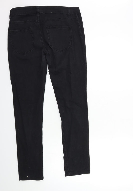 Fishbone Womens Black Denim Skinny Jeans Size L L29 in