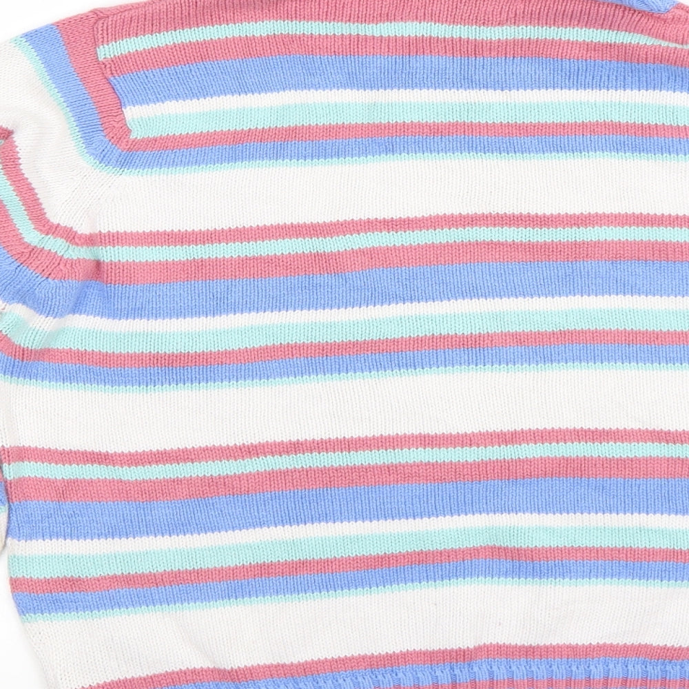 EWM Womens Multicoloured Striped Pullover Jumper Size M