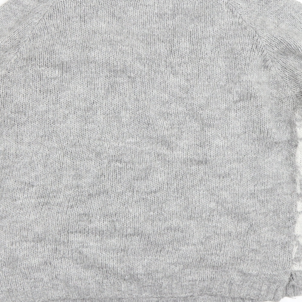New Look Womens Grey Pullover Jumper Size 10 - Owls