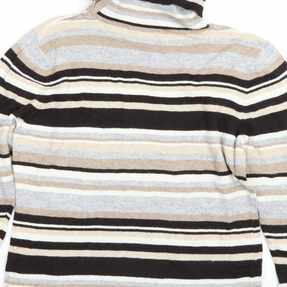 CC Womens Beige Striped Pullover Jumper Size M