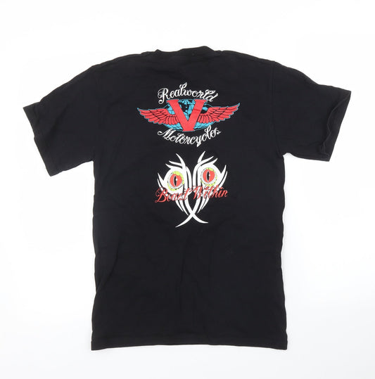 Fruit of the Loom Mens Black T-Shirt Size S
