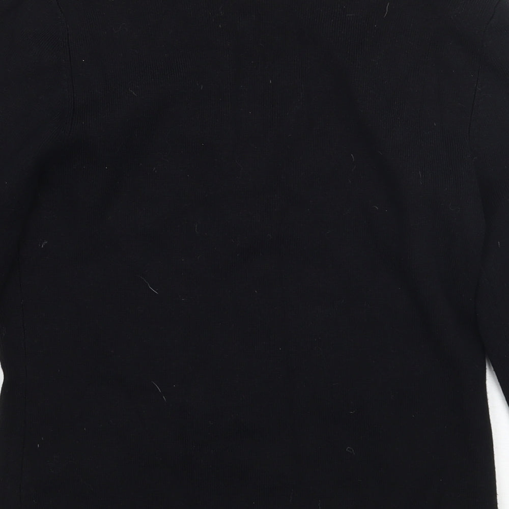 Brand and care label for Kaleidoscope women’s black jumper, size UK 12