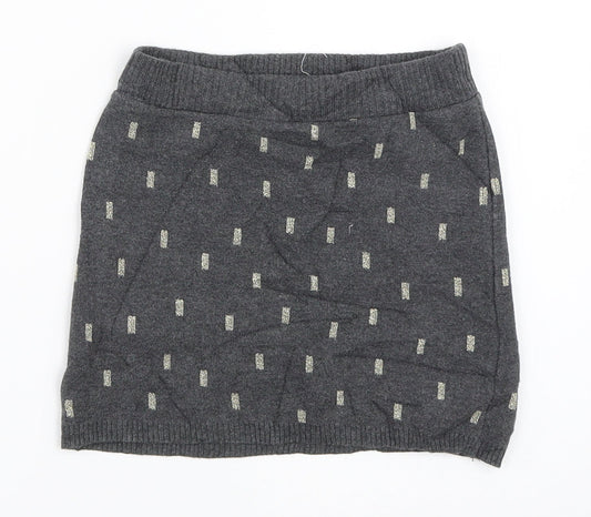H&M Girls Grey Mini Skirt Size 5-6 Years