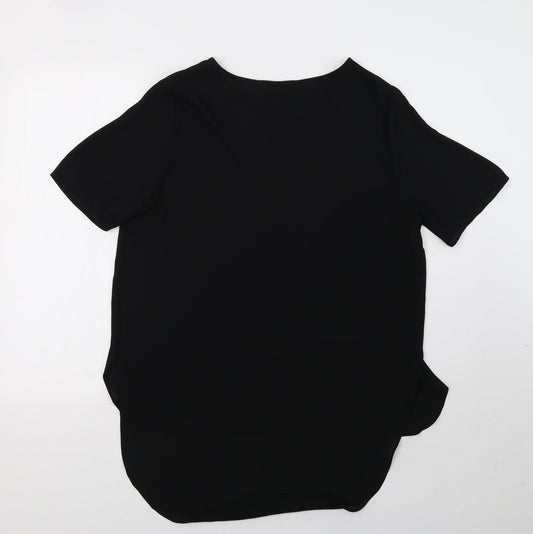 Matalan Womens Black Mesh Basic Blouse Size 12