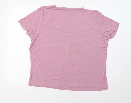 Klass Collection Womens Pink Basic Blouse Size L