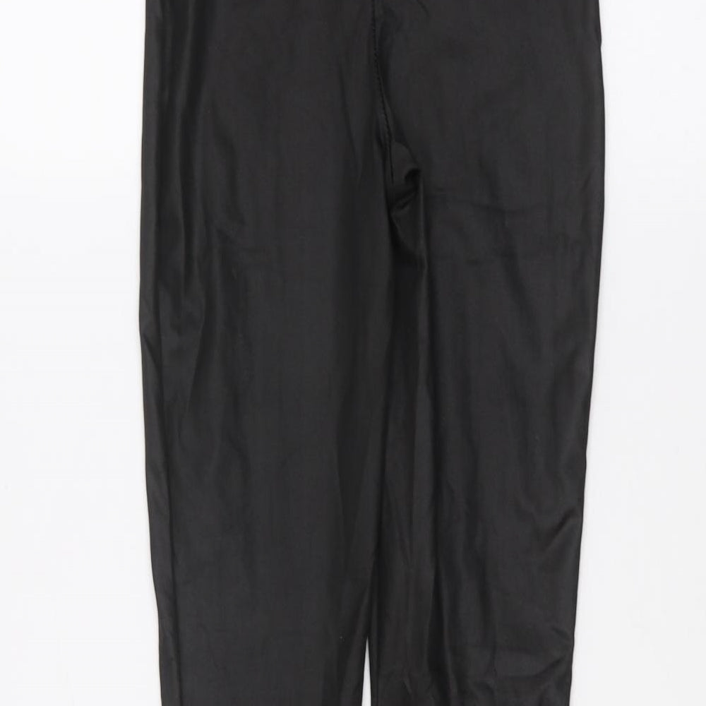 PRETTYLITTLETHING Womens Black Jogger Leggings Size 8 L25 in