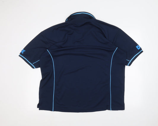 Dimentions Mens Blue Polo Size L