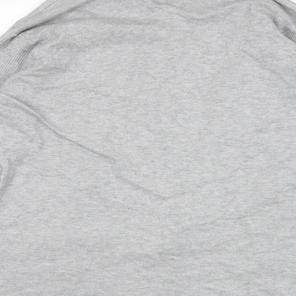 BM Womens Grey Wrap Jumper Size L