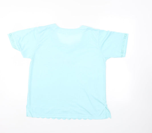Preworn Womens Blue Basic Blouse Size M