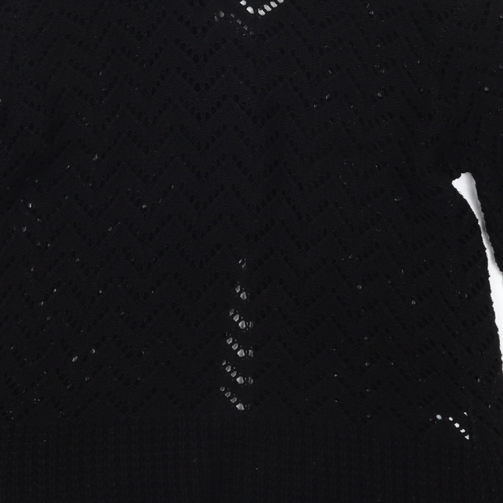 Glimpse Womens Black Knit Cardigan Jumper Size S