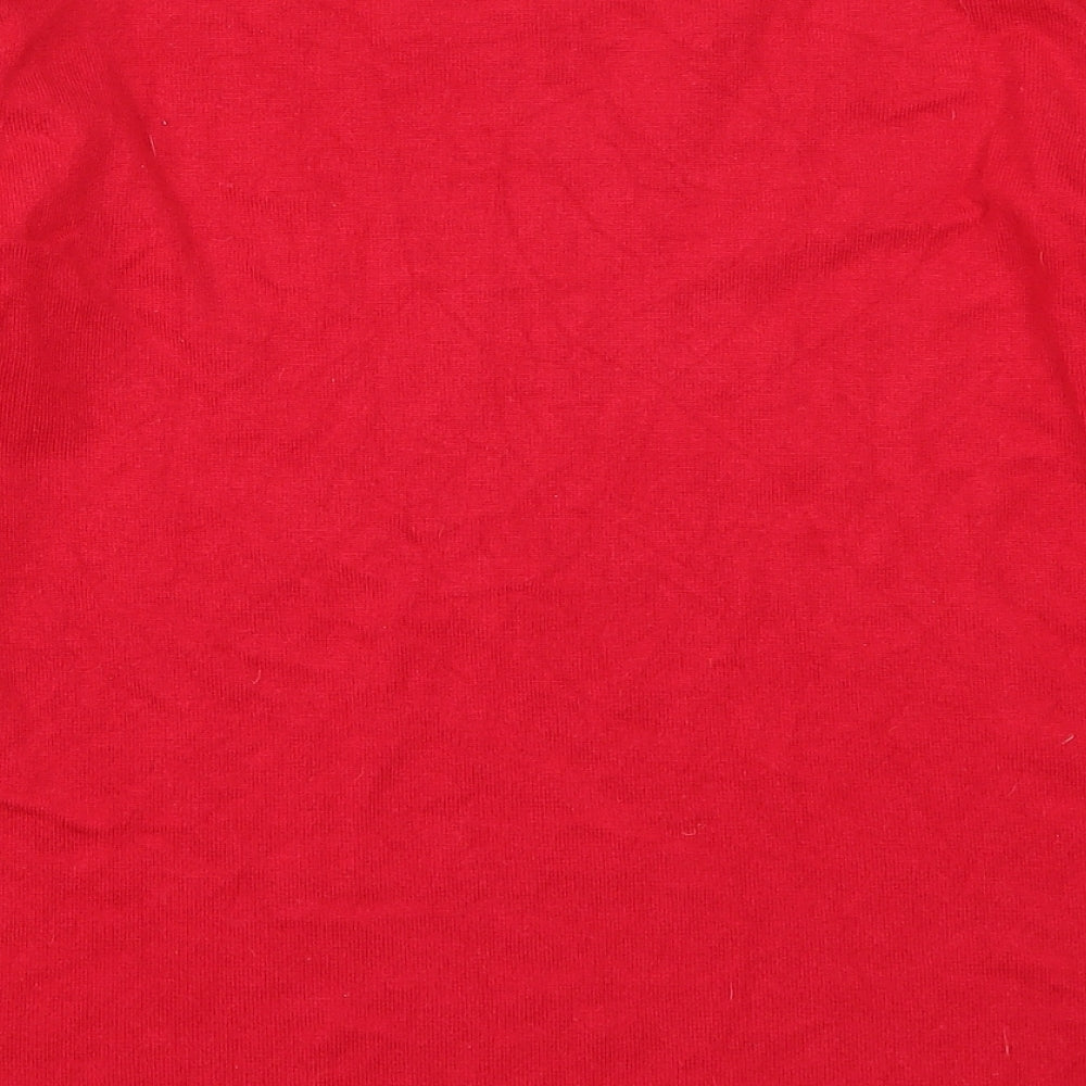 Stock Shop Womens Red Knit Pullover Jumper Size M