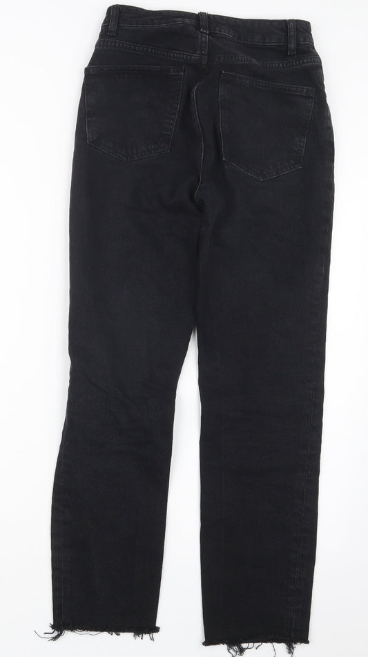 Denim Co. Womens Black Denim Straight Jeans Size 8 L27 in