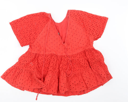 ASOS Womens Red Basic Blouse Size 8