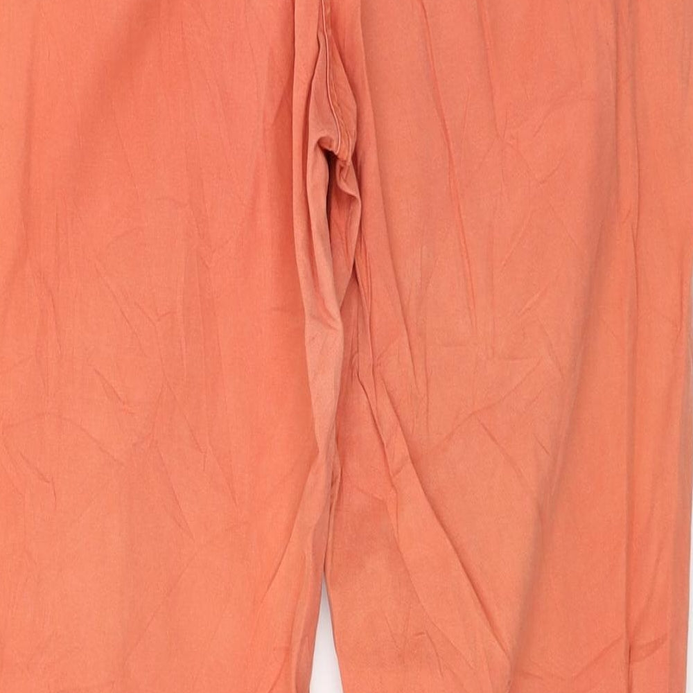 H&M Womens Orange Denim Trousers Size 10 L28 in