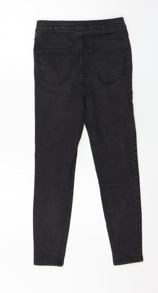 New Look Womens Grey Denim Skinny Jeans Size 8 L23 in
