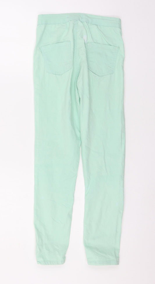 Bike Life Womens Green Denim Skinny Jeans Size S L24 in