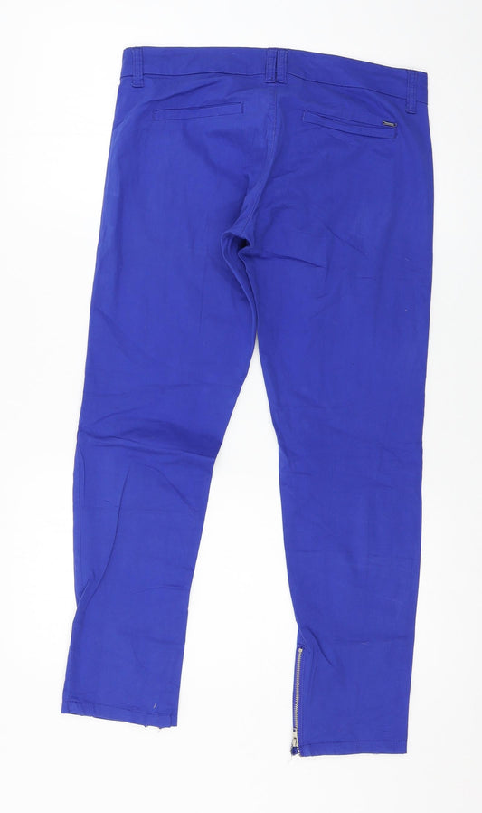 Chillin Womens Blue Trousers Size S L28 in