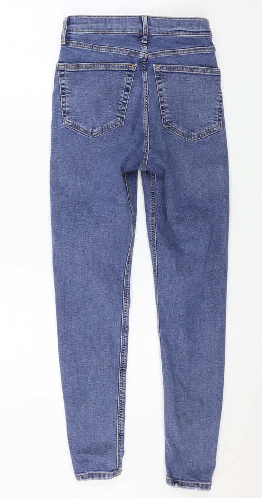 Topshop Womens Blue Denim Skinny Jeans Size 26 in L30 in