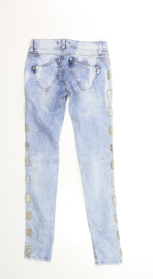 Preworn Womens Blue Denim Skinny Jeans Size 26 in L31 in