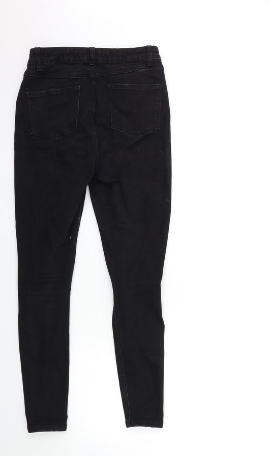 Denim & Co. Womens Black Denim Skinny Jeans Size 10 L27 in