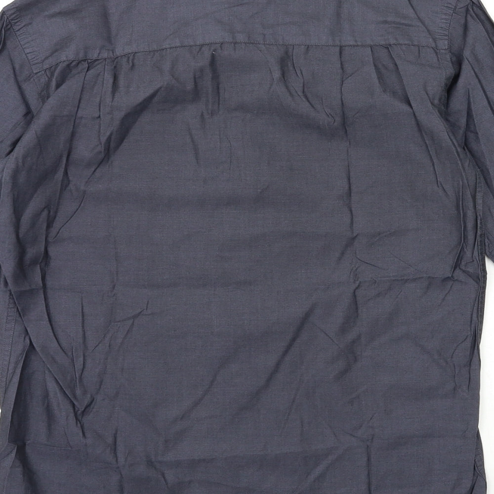 NEXT Mens Grey Button-Up Size 14.5