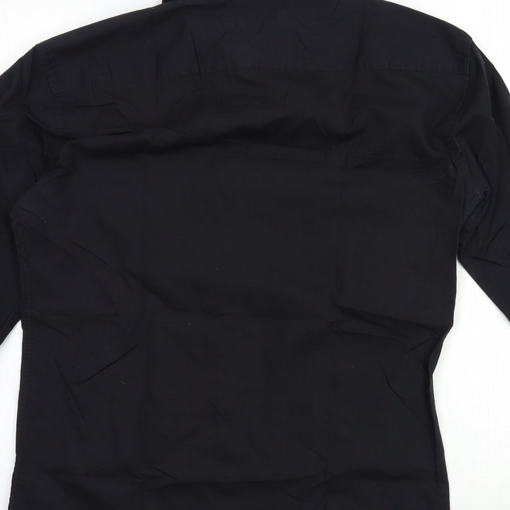 NEXT Mens Black Button-Up Size 14.5