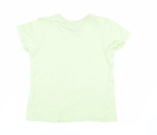 Asda George Boys Green Basic T-Shirt Size 5-6 Years