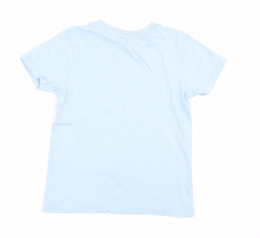 Asda George Boys Blue Basic T-Shirt Size 5-6 Years