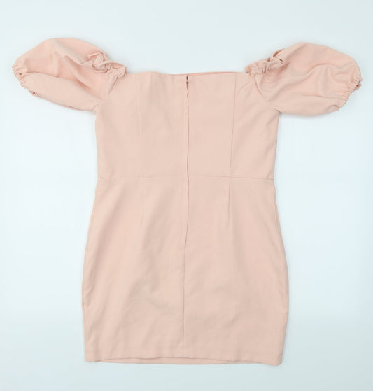 Miss Selfridge Womens Pink Fit & Flare Size 12
