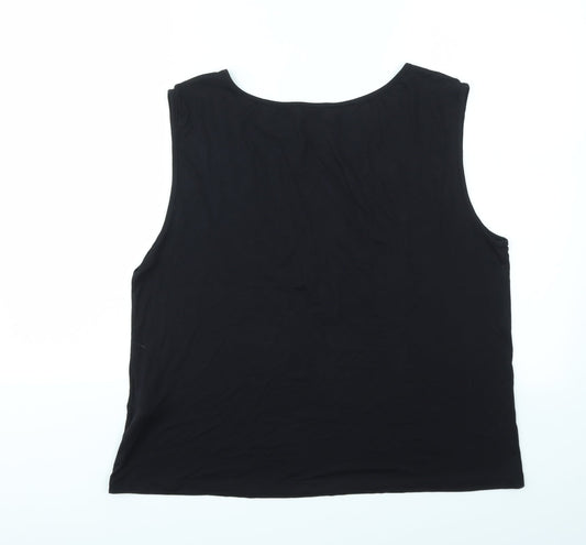 James Lakeland Womens Black Basic T-Shirt Size L