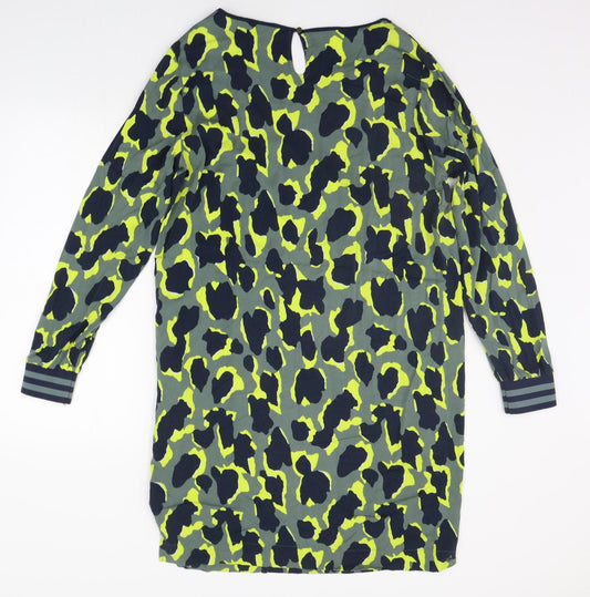 sandwhich Womens Green Geometric A-Line Size 10