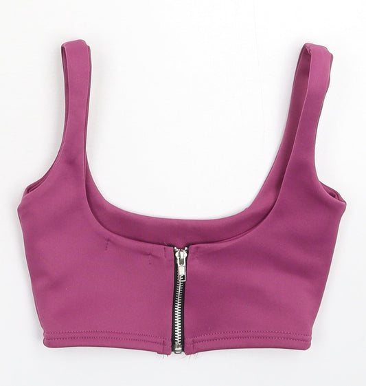 PRETTYLITTLETHING Womens Pink Cropped Tank Size 4