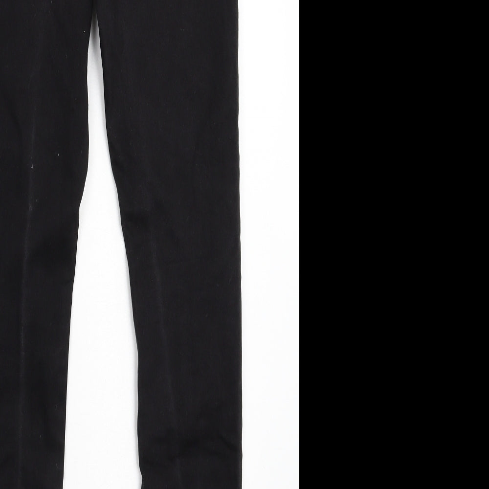 Brand and care label for Denim & Co. women’s black denim jegging jeans, size UK 8, 30-inch leg