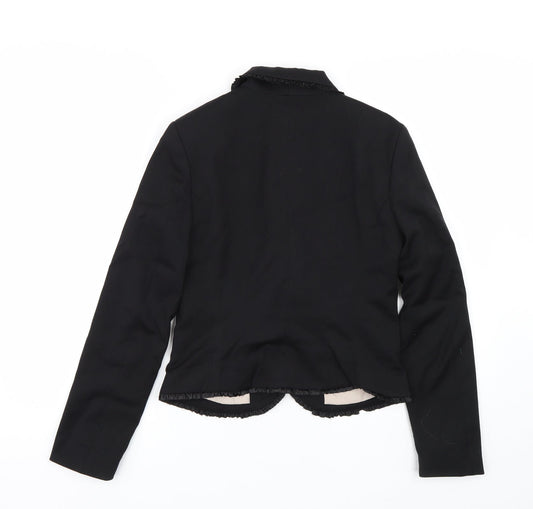 H&M Womens Black Jacket Suit Jacket Size 10