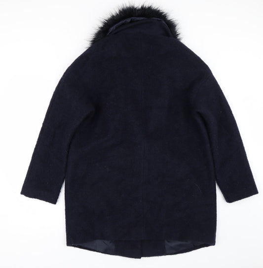Dorothy Perkins Womens Blue Overcoat Coat Size 14