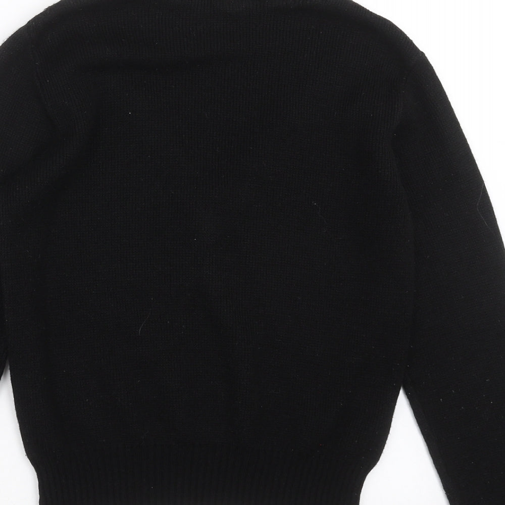 Preworn Womens Black Knit Pullover Jumper Size 6