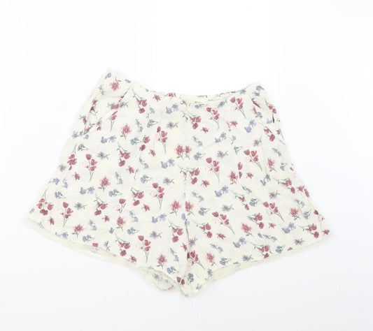 Pins & Needles Womens Beige Floral Hot Pants Shorts Size S