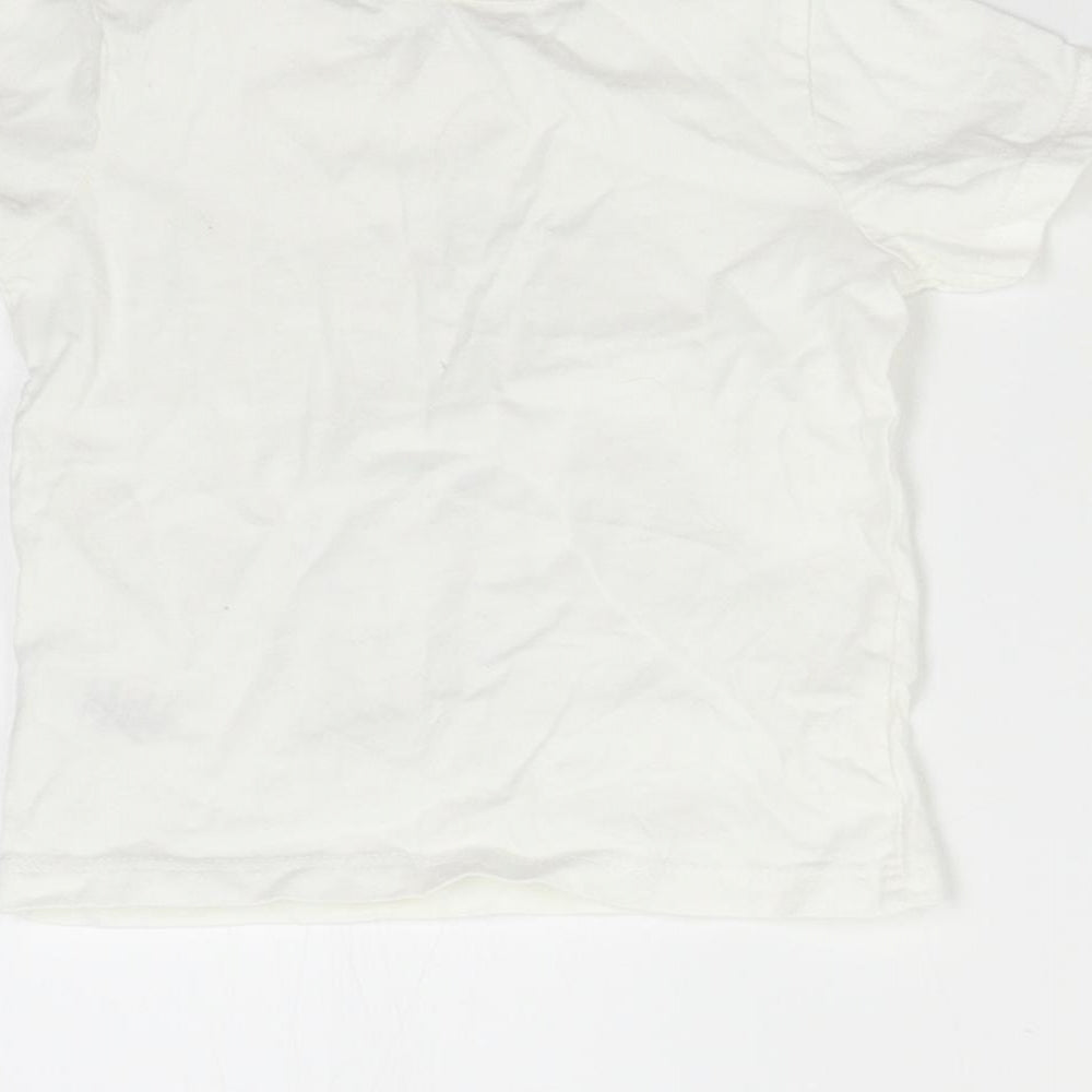 George Baby White Basic T-Shirt Size 6-9 Months - Giraffe
