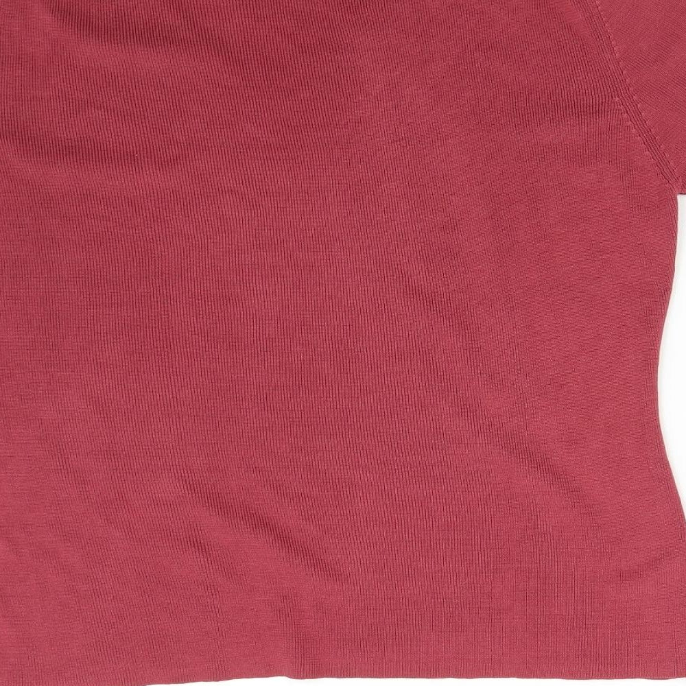 Preworn Womens Pink Knit Pullover Jumper Size M